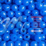 Perline non luminose, blu e tonde con foro 8x8-1,8mm antirottura